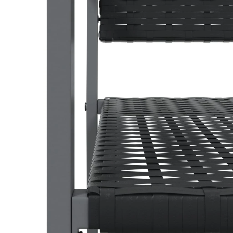 vidaXL dārza krēsli, 4 gab., 54x62,5x89 cm, PE rotangpalma, melni