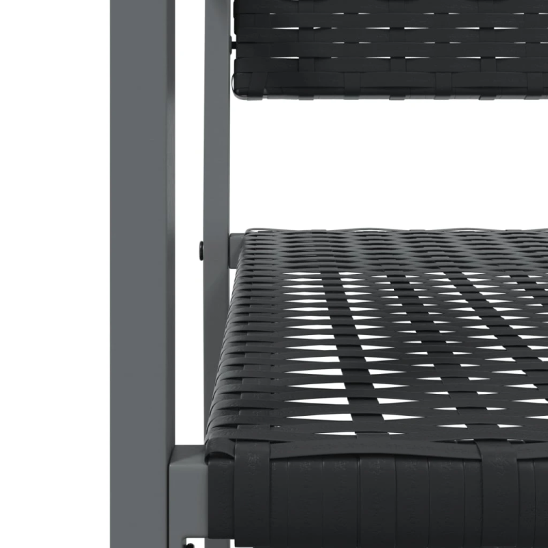 vidaXL dārza krēsli, 6 gab., 54x62,5x89 cm, PE rotangpalma, melni