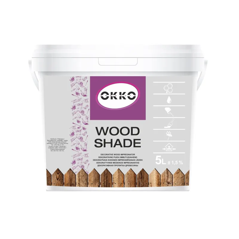 Medienos impregnantas Okko Wood Shade, balta sp., 5 l
