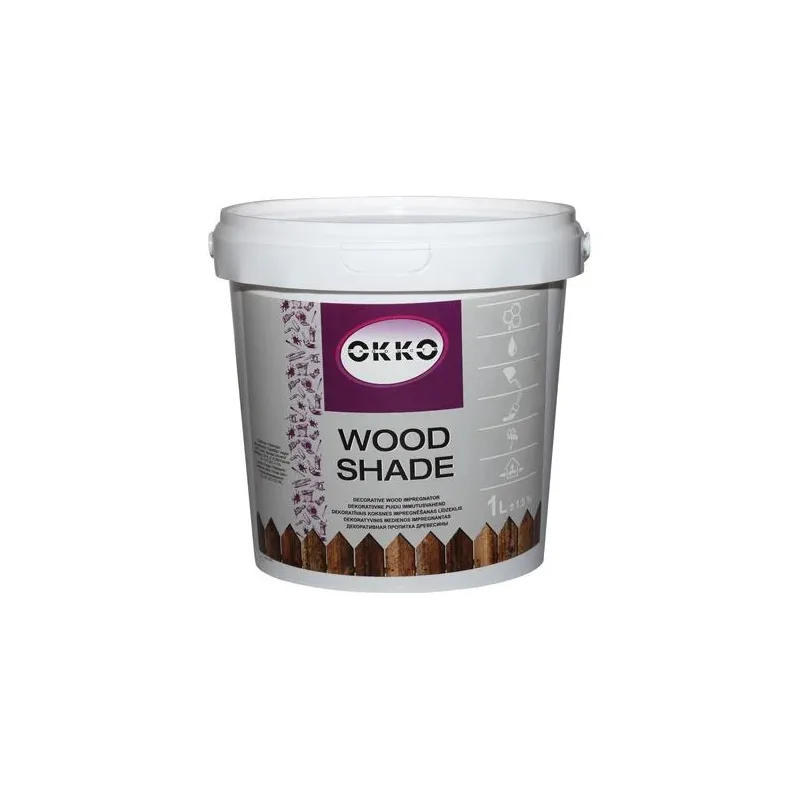 Koksnes impregnants Okko Wood Shade, dzeltenīga krās.-gaiša ozola krās., 1 l
