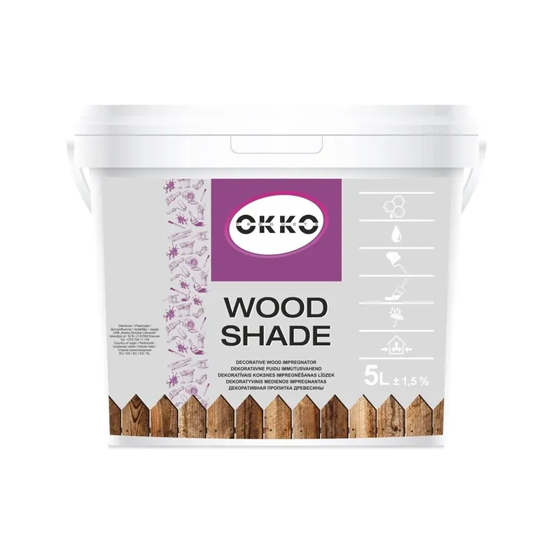 Medienos impregnantas Okko Wood Shade, gelsva sp.-šviesus ąžuolas sp., 5 l
