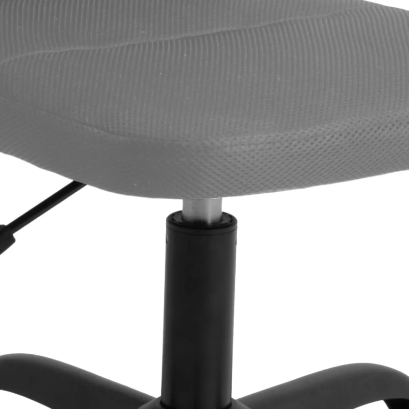 vidaXL biroja krēsls, regulējams augstums, pelēks, sietveida audums