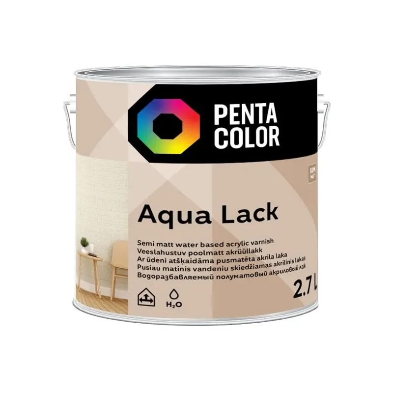 Laka, pus-matēts Pentacolor Aqua Lack, 2.7 l