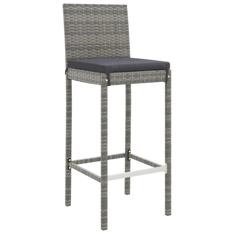 vidaXL 5-daļīgs dārza mēbeļu komplekts ar matračiem, PE rotangpalma