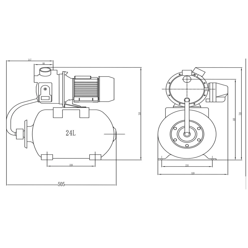Sūknis hf-750s 750w inox haushalt