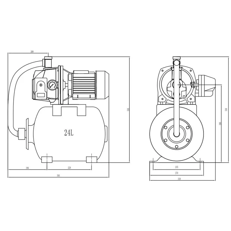 Hidroforas Haushalt HF-800 INJ, 800 W, 24 l