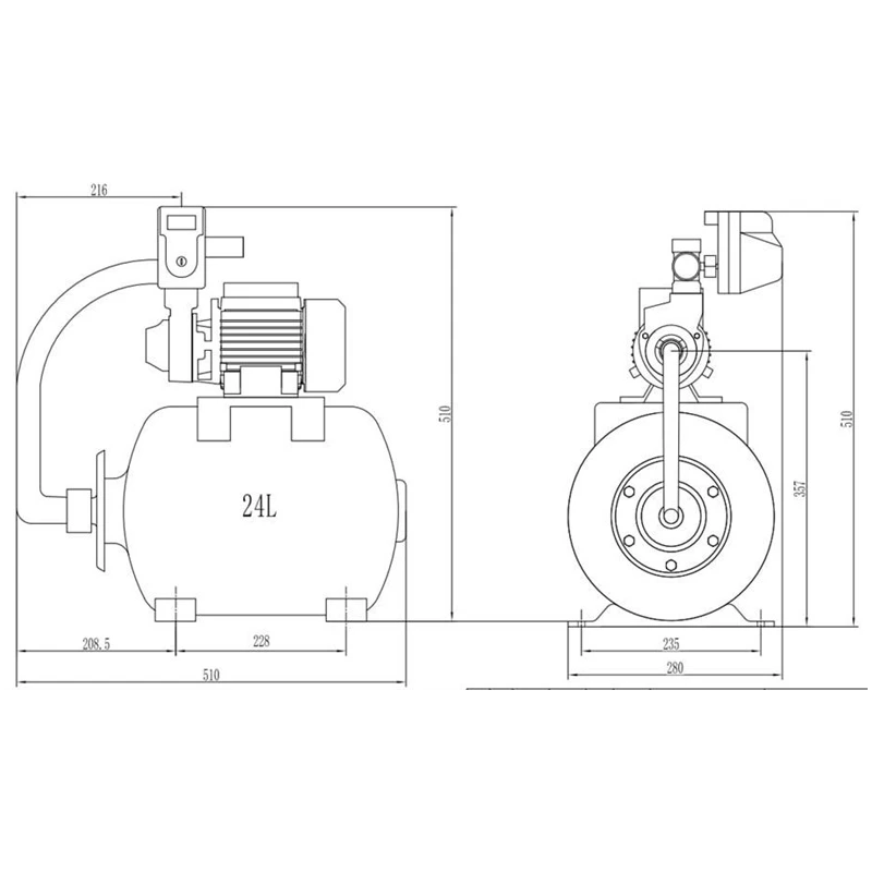 Sūknis hf-370qb 370w haushalt