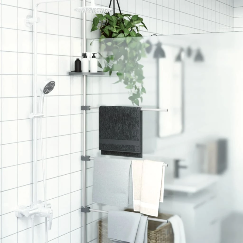 vidaXL dvieļu žāvētājs, 47x280 cm, alumīnijs