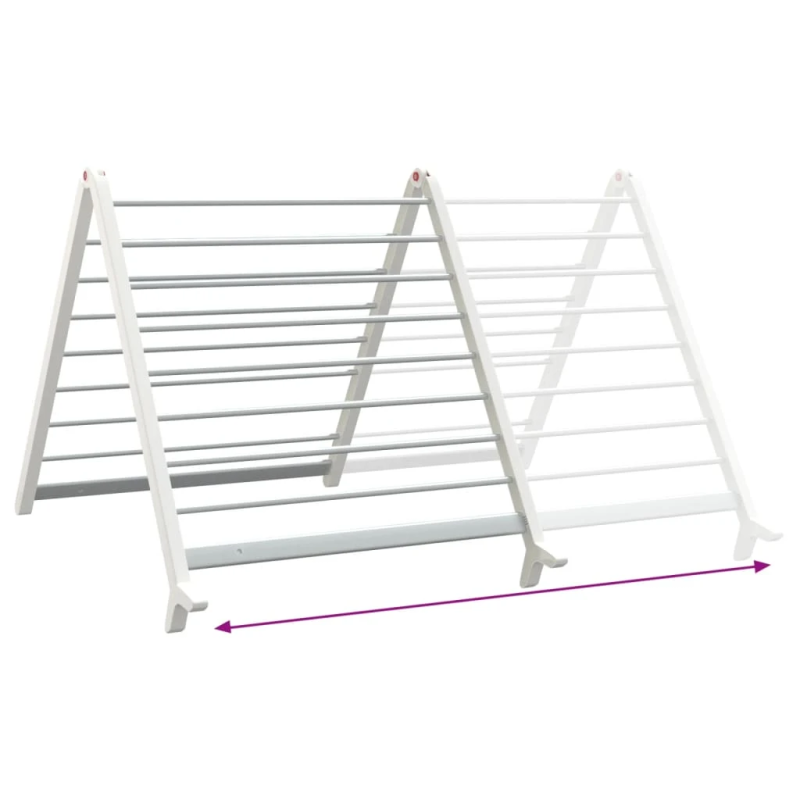vidaXL žāvēšanas statīvs vannai, izvelkams, 53-90 cm, alumīnijs