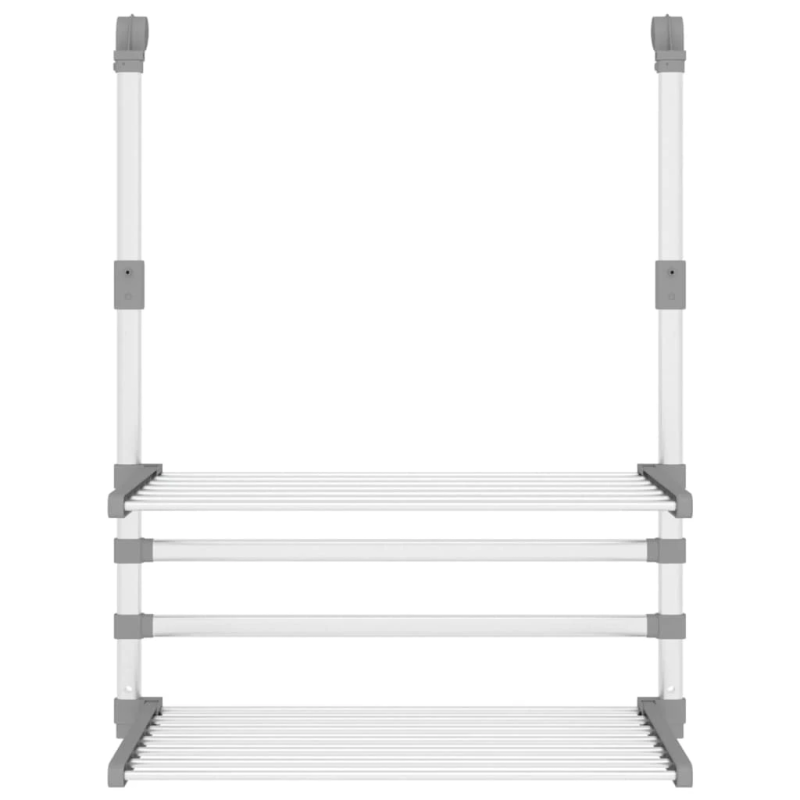 vidaXL žāvēšanas statīvs balkonam, 54x25x42 cm, alumīnijs