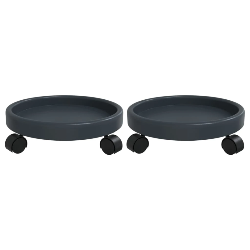 vidaXL vidaXL podu paliktņi ar riteņiem, 2 gab., pelēki, 34 cm, 35 kg