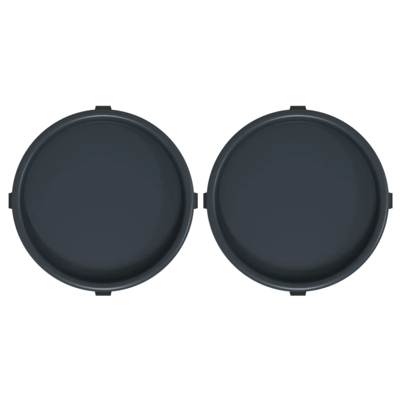 vidaXL vidaXL podu paliktņi ar riteņiem, 2 gab., pelēki, 34 cm, 35 kg