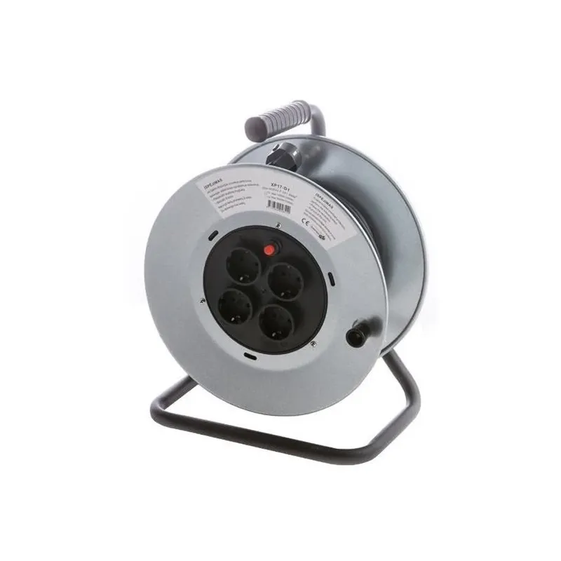 Pagarinātājs ar spoli Okko, 3 x 1,5 mm², 25 m, 4 ligzdas