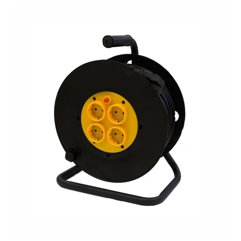 Pagarinātājs ar spoli Okko, 3 x 1,5 mm², 40 m, 4 ligzdas