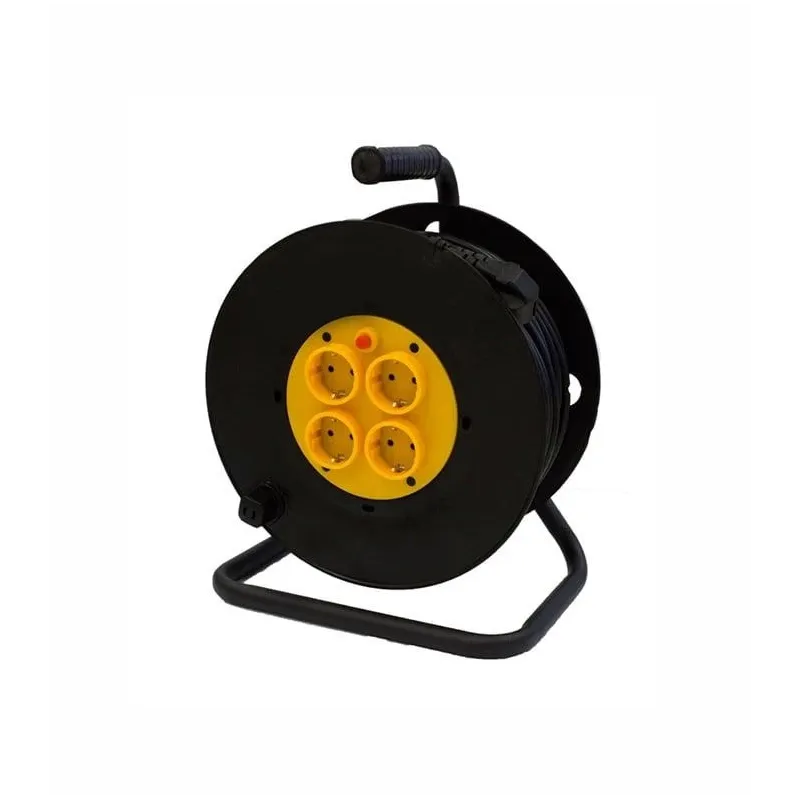 Pagarinātājs ar spoli Okko, 3 x 1,5 mm², 50 m, 4 ligzdas