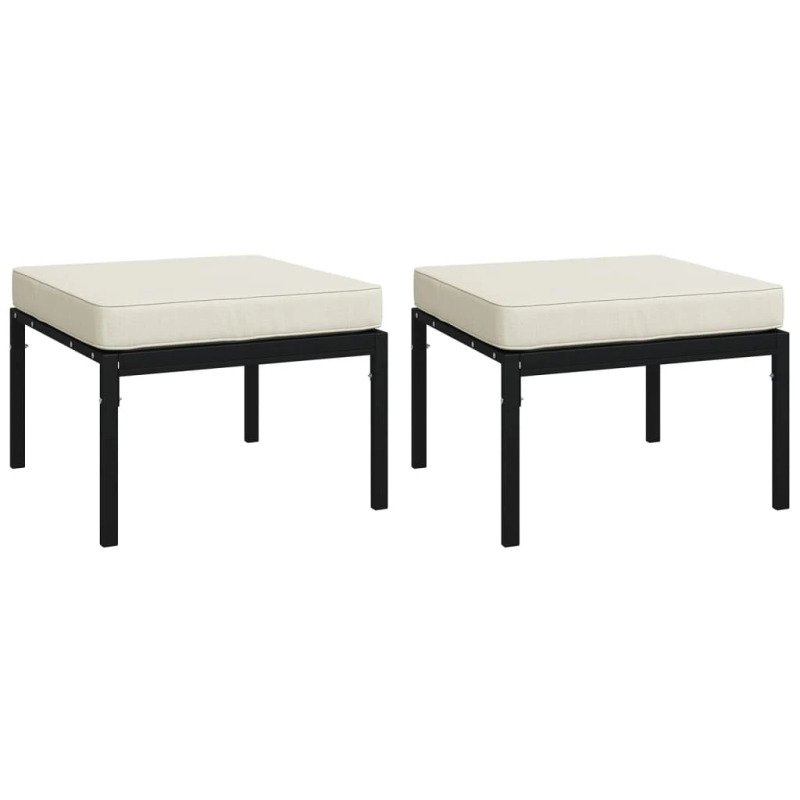 vidaXL 6-daļīgs dārza atpūtas mēbeļu komplekts ar matračiem, tērauds