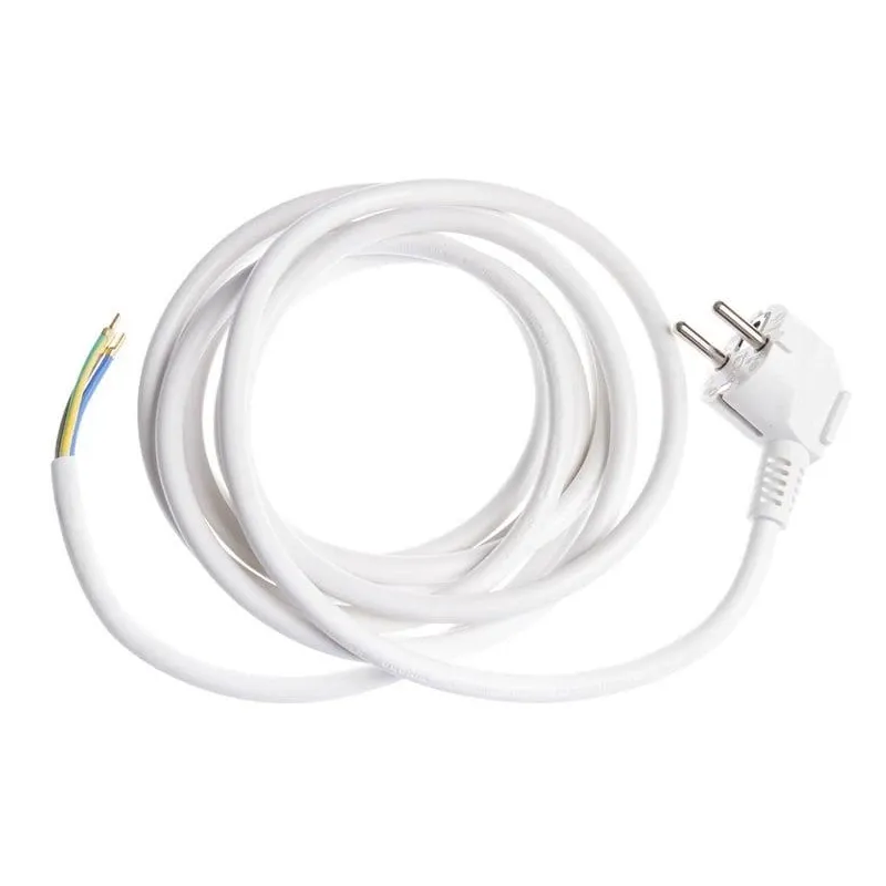 Laidas su kištuku Okko, 3 m, 230 V, balta sp.