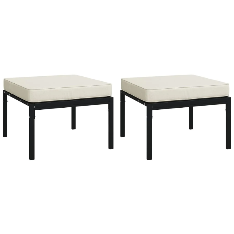 vidaXL 6-daļīgs dārza atpūtas mēbeļu komplekts ar matračiem, tērauds