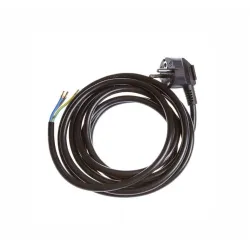 Laidas su kištuku Okko, 3 m, 230 V, juoda sp.