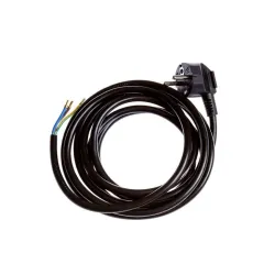 Laidas su kištuku Okko, 5 m, 230 V, juoda sp.