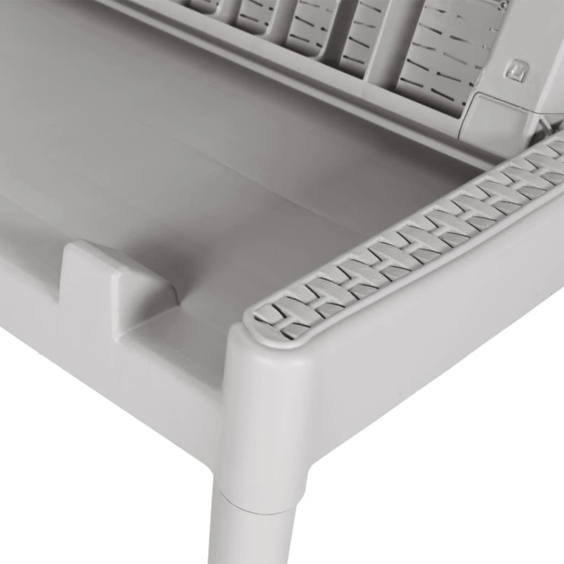 vidaXL sauļošanās zvilnis, 186x60x29 cm, pelēks, PP