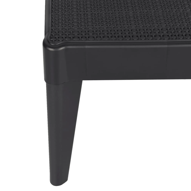 vidaXL sauļošanās zvilnis, 186x60x29 cm, antracītpelēks, PP