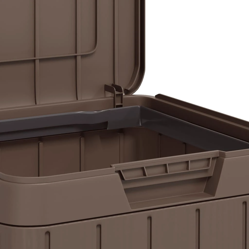 vidaXL āra atkritumu tvertne, 38x38x65 cm, brūna, PP