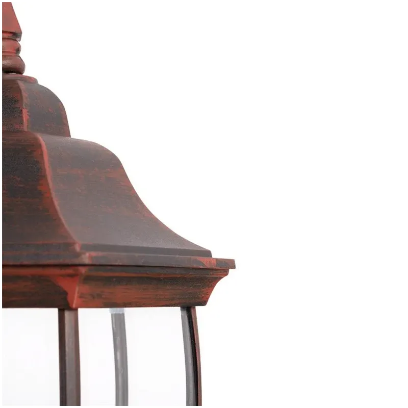 Āra sienas lampa Domoletti EL-560UP, 100W, E27, IP44, melna krās.-sarkana krās., 21 cm x 51 cm
