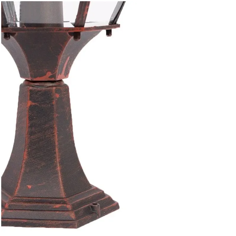 Pastatomas lauko šviestuvas Domoletti EL-560P2, 100W, E27, IP44, juoda sp.-raudona sp., 21 cm x 60 cm