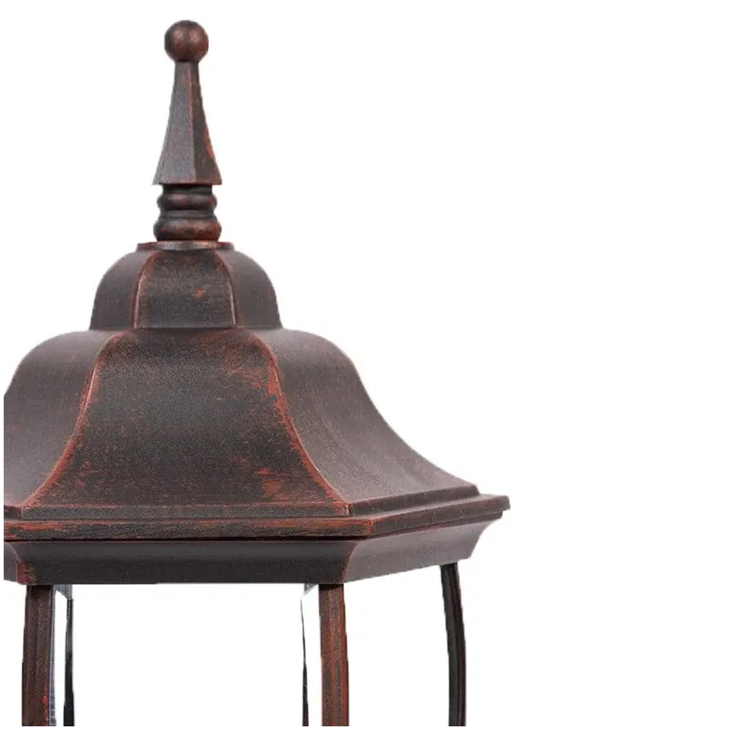 Pastatomas lauko šviestuvas Domoletti EL-560P2, 100W, E27, IP44, juoda sp.-raudona sp., 21 cm x 60 cm
