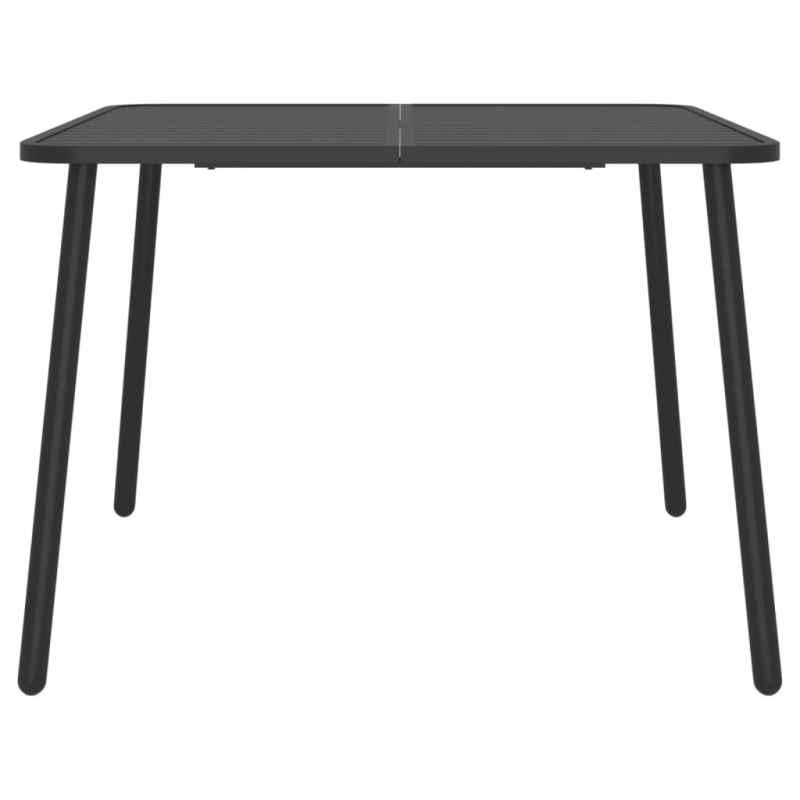 vidaXL 5-daļīgs dārza mēbeļu komplekts, antracītpelēks tērauds