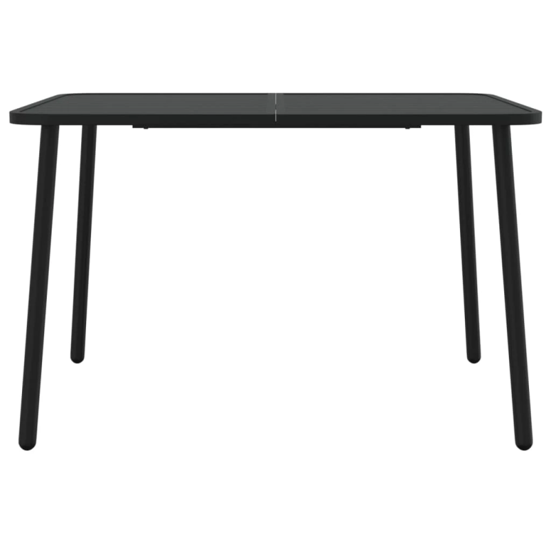 vidaXL 5-daļīgs dārza mēbeļu komplekts, antracītpelēks tērauds