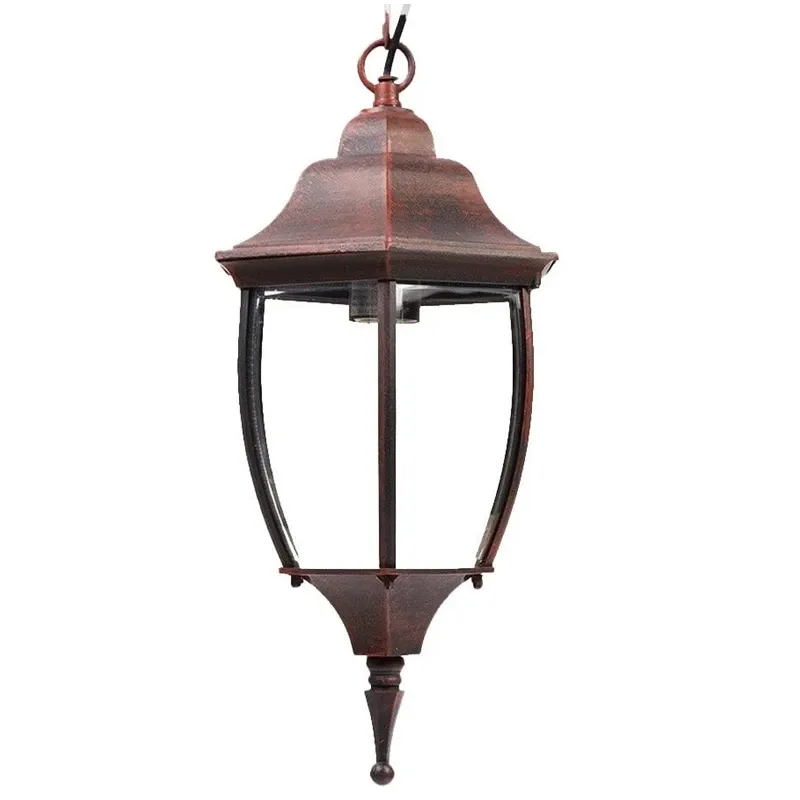 Lauko pakabinamas šviestuvas Domoletti EL-560HG, 100W, E27, IP44, juoda sp.-raudona sp., 21 cm x 100 cm