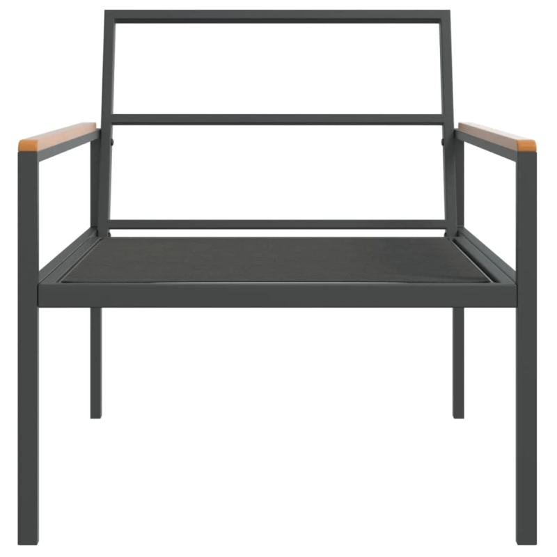 vidaXL 4-daļīgs dārza atpūtas mēbeļu komplekts ar matračiem, tērauds