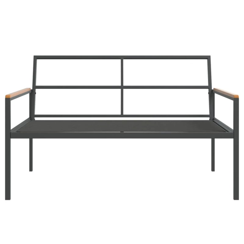 vidaXL 4-daļīgs dārza atpūtas mēbeļu komplekts ar matračiem, tērauds