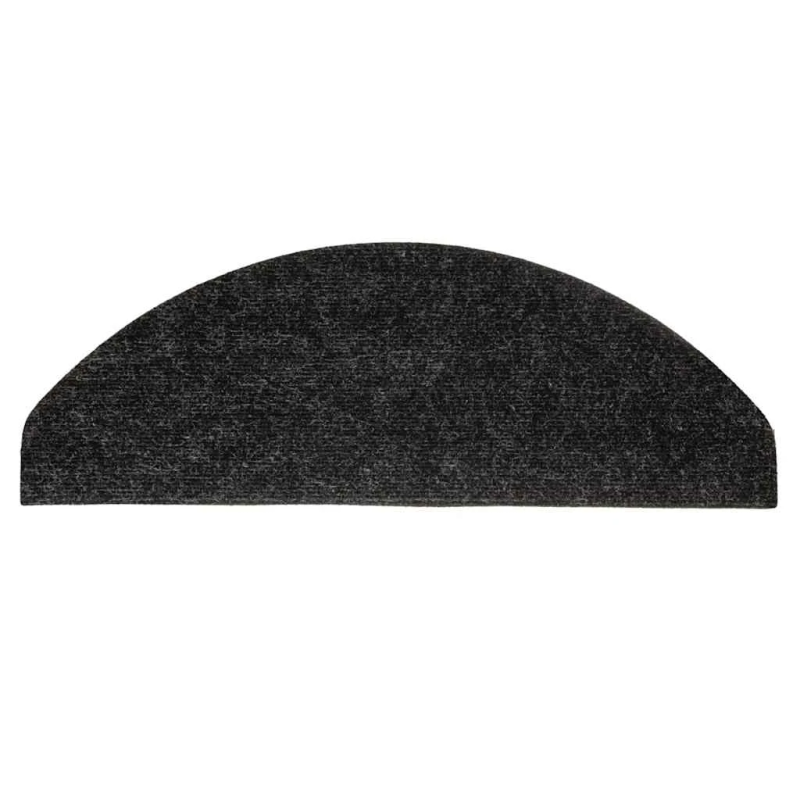 vidaXL kāpņu paklāji, 10 gab., pašlīmējoši, 65x22,5x3,5 cm, pelēki