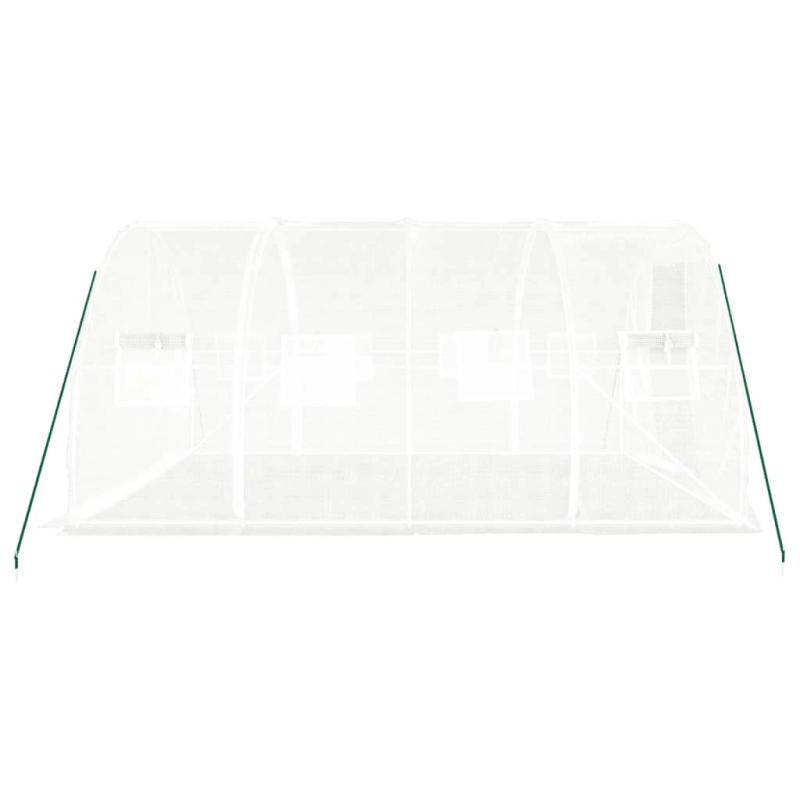 vidaXL siltumnīca ar tērauda rāmi, balta, 12 m², 4x3x2 m