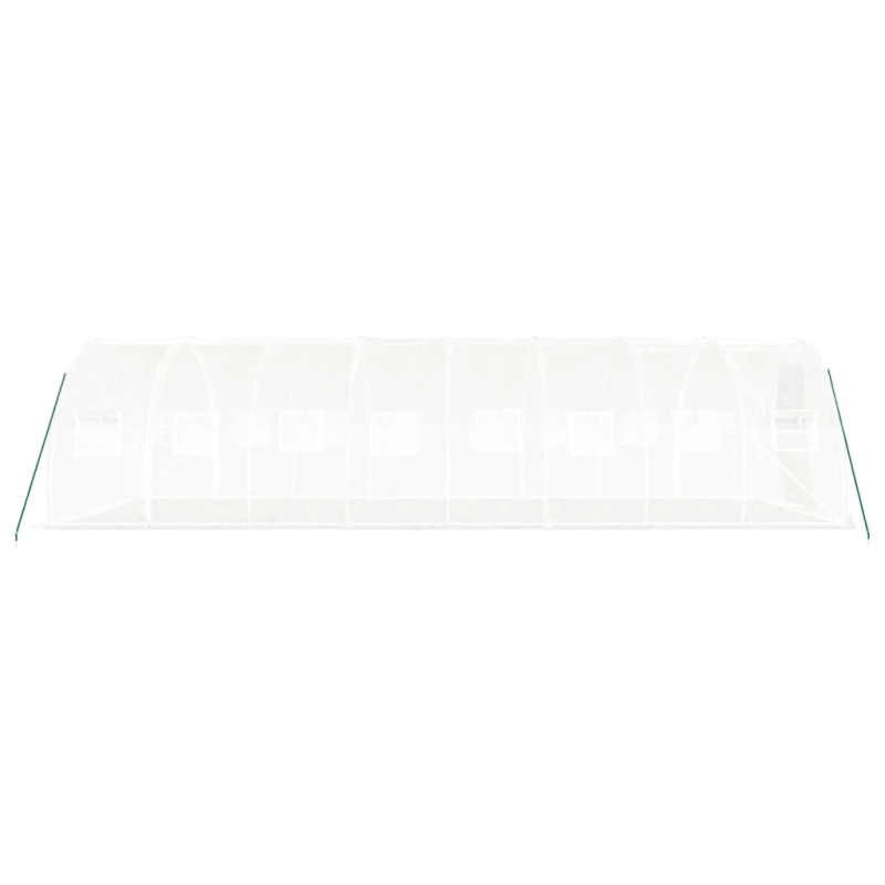 vidaXL siltumnīca ar tērauda rāmi, balta, 24 m², 8x3x2 m