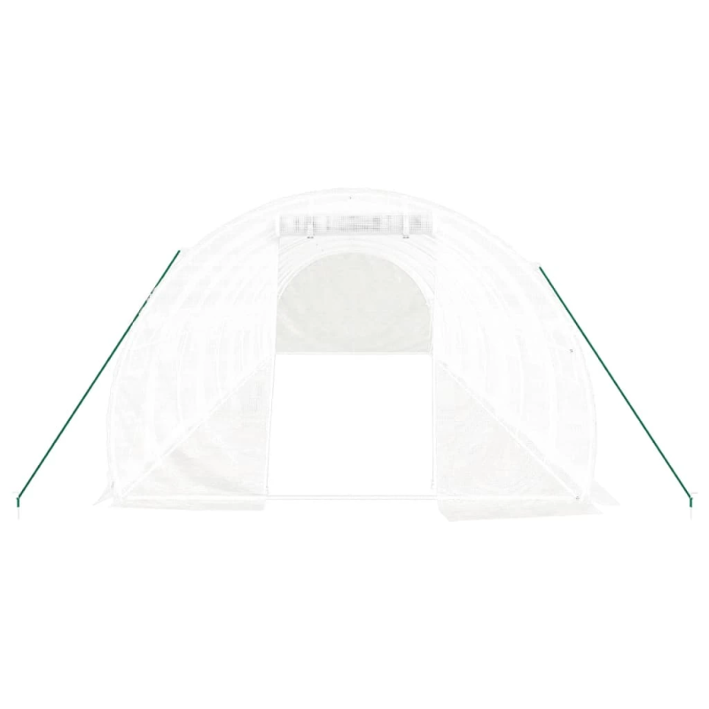 vidaXL siltumnīca ar tērauda rāmi, balta, 30 m², 10x3x2 m