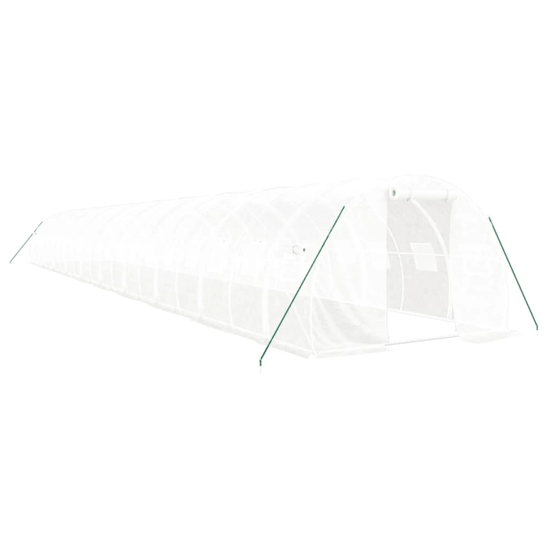 vidaXL siltumnīca ar tērauda rāmi, balta, 60 m², 20x3x2 m