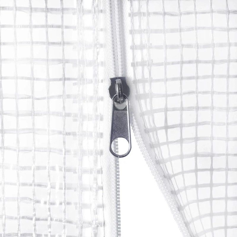 vidaXL siltumnīca ar tērauda rāmi, balta, 16 m², 4x4x2 m