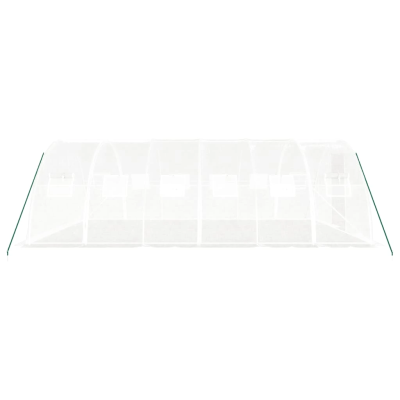 vidaXL siltumnīca ar tērauda rāmi, balta, 24 m², 6x4x2 m