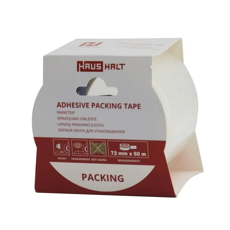 Līmlente iepak. haushalt 72mm60m caursp.