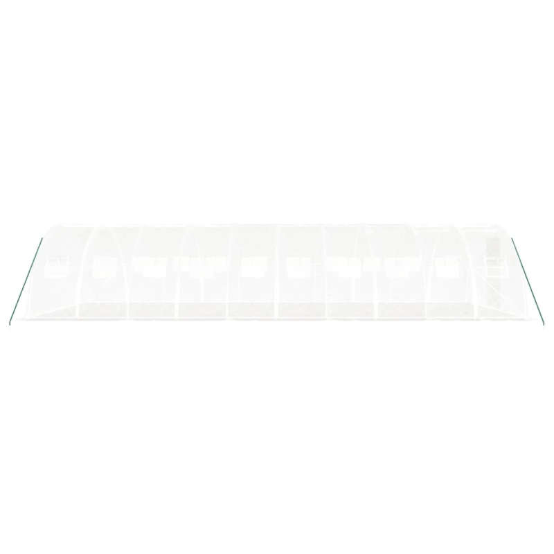 vidaXL siltumnīca ar tērauda rāmi, balta, 40 m², 10x4x2 m