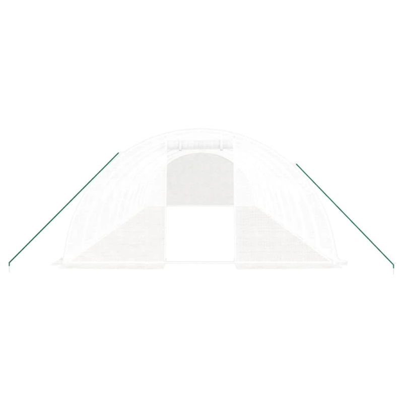 vidaXL siltumnīca ar tērauda rāmi, balta, 40 m², 10x4x2 m