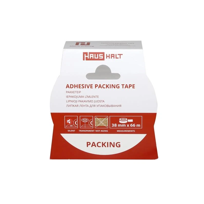 Līmlente iepak.haushalt 38mm66m caursp.