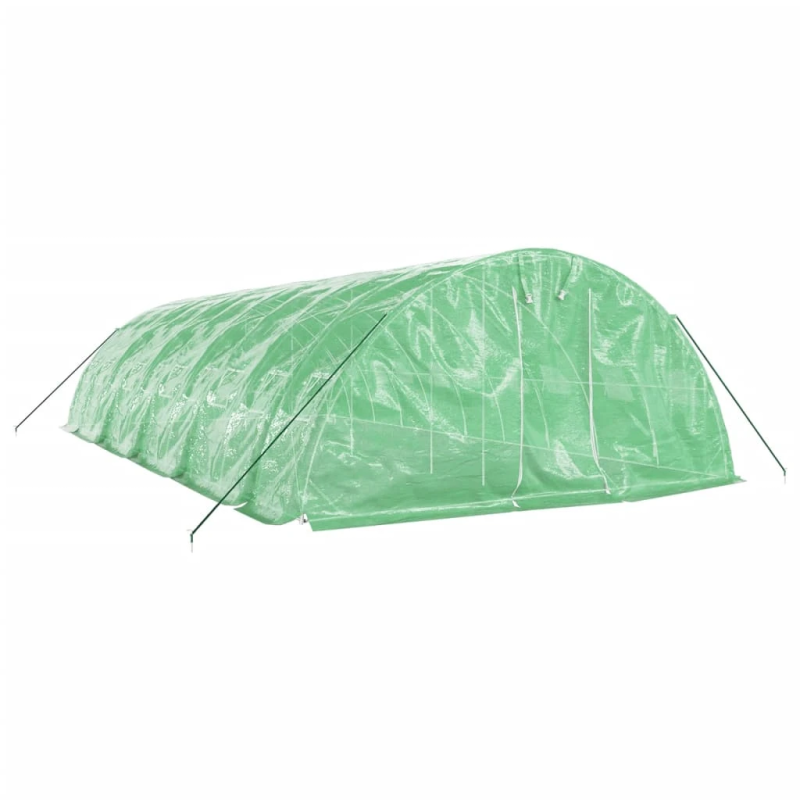 vidaXL siltumnīca ar tērauda rāmi, zaļa, 50 m², 10x5x2,3 m