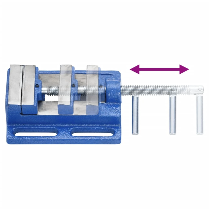 vidaXL skrūvspīles, zilas, čuguns, 76 mm