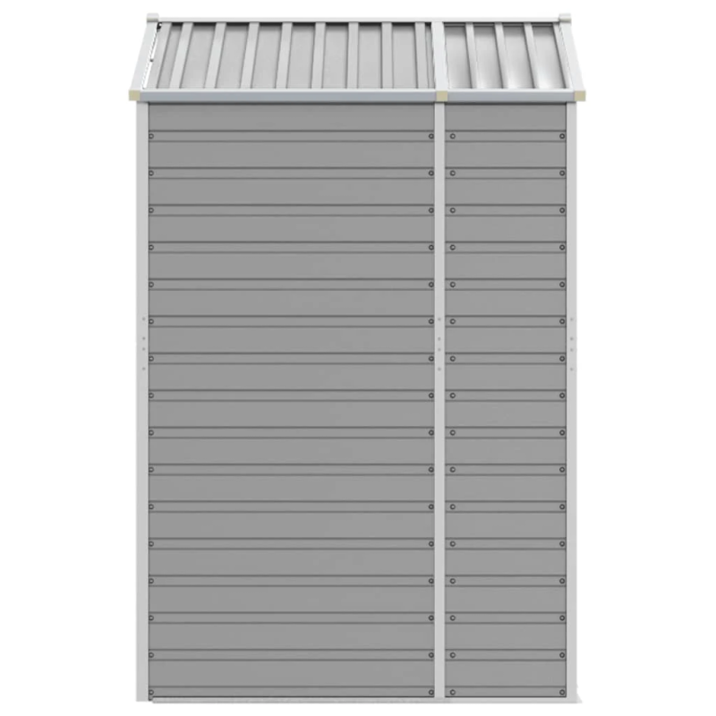 vidaXL dārza šķūnis, gaiši pelēks, 191x130x198 cm, cinkots tērauds