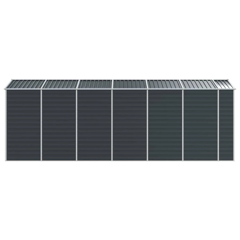 vidaXL dārza šķūnis, antracītpelēks, 191x555x198 cm, cinkots tērauds